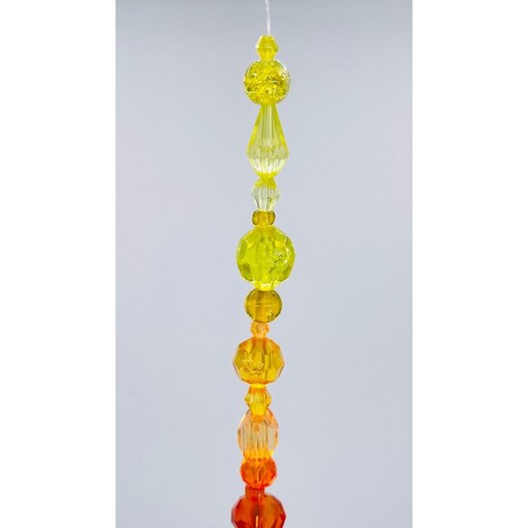 Beaded Suncatcher Warm Rainbow Crystal Prism Hanging Patio Decor Yard Art - Picture 6 of 10